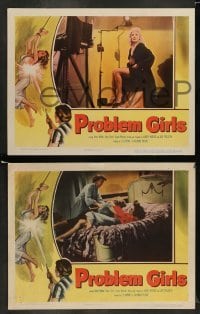 5j563 PROBLEM GIRLS 7 LCs '53 cool fighting images, great border art!