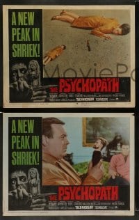 5j374 PSYCHOPATH 8 LCs '66 Robert Bloch, Patrick Wymark, Margaret Johnston, creepy horror!