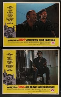 5j387 RIOT 8 LCs '69 Jim Brown & Gene Hackman escape from jail, ugliest prison riot in history!
