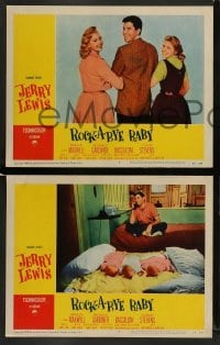 5j389 ROCK-A-BYE BABY 8 LCs '58 Jerry Lewis, Marilyn Maxwell, Reginald Gardiner