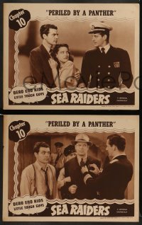 5j884 SEA RAIDERS 3 chapter 10 LCs '41 Dead End Kids & Little Tough Guys, Periled by a Panther!