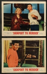 5j413 SIGNPOST TO MURDER 8 LCs '65 Joanne Woodward, Stuart Whitman, are we all potential killers?