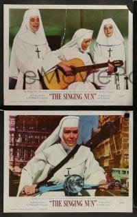 5j417 SINGING NUN 8 LCs '66 great images of Debbie Reynolds in nun's habit, Ricardo Montalban!