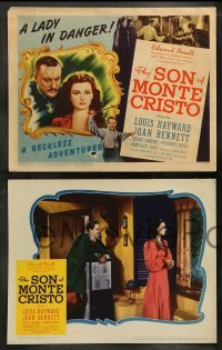 5j421 SON OF MONTE CRISTO 8 LCs '50 different images of Louis Hayward & Joan Bennett!