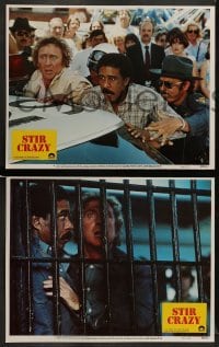 5j430 STIR CRAZY 8 LCs '80 Gene Wilder & Richard Pryor in jail together, Sidney Poitier directed!