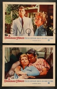 5j436 SUMMER PLACE 8 LCs '59 Delmer Daves, Richard Egan, Troy Donahue, sexy young Sandra Dee!