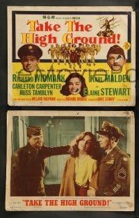 5j439 TAKE THE HIGH GROUND 8 LCs '53 Korean War, Richard Widmark & Karl Malden, Elaine Stewart