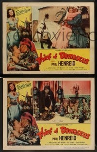 5j575 THIEF OF DAMASCUS 7 LCs '52 cool images of Paul Henreid, sexy Jeff Donnell and Elena Verdugo!