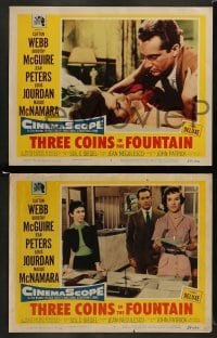 5j576 THREE COINS IN THE FOUNTAIN 7 LCs '54 Clifton Webb, Dorothy McGuire, Peters, Louis Jourdan!
