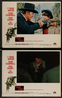 5j890 TRUE GRIT 3 LCs '69 all with great images of John Wayne as Rooster Cogburn, Kim Darby!