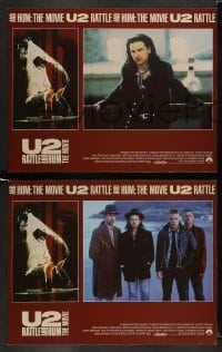 5j461 U2 RATTLE & HUM 8 LCs '88 Irish rockers Bono, The Edge, Larry Mullen Jr & Adam Clayton!