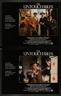 5j466 UNTOUCHABLES 8 LCs '87 Kevin Costner, Robert De Niro, Sean Connery, Brian De Palma