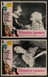 5j470 VAMPIRE LOVERS 8 LCs '70 Hammer, taste the deadly passion of the blood-nymphs if you dare!