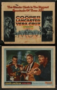 5j472 VERA CRUZ 8 LCs '55 images of Borgnine, Bronson, Burt Lancaster & aging cowboy Gary Cooper!