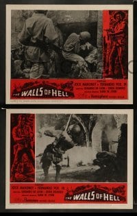 5j736 WALLS OF HELL 5 LCs '64 Intramuros, jungles of Southeast Asia, cool exploding fortress art!