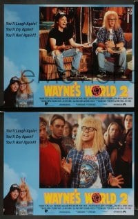 5j481 WAYNE'S WORLD 2 8 LCs '93 Mike Myers, Dana Carvey, Carrere, from Saturday Night Live sketch!
