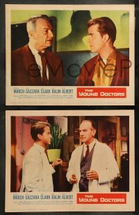 5j507 YOUNG DOCTORS 8 LCs '61 great images of Fredric March, Ben Gazzara, Ina Balin!