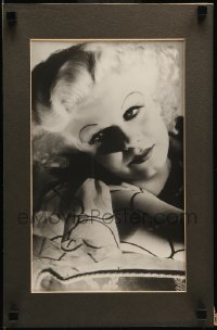 5k004 JEAN HARLOW 11.25x17.25 matted display '78 great portrait of the beautiful MGM star, rare!