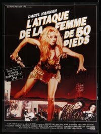 5k596 ATTACK OF THE 50 FT WOMAN French 1p '93 giant sexy Daryl Hannah on the rampage!