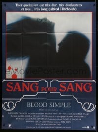 5k629 BLOOD SIMPLE French 1p '85 Joel & Ethan Coen, different film noir silhouette artwork!