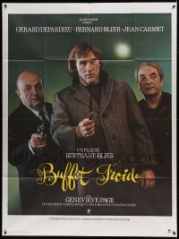 5k636 BUFFET FROID French 1p '79 Bertrand Blier, c/u of Gerard Depardieu & co-stars with guns!