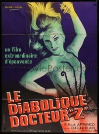 5k679 DIABOLICAL DR Z French 1p '66 directed by Jess Franco, great close up art of sexy blonde!