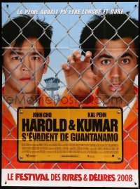 5k745 HAROLD & KUMAR ESCAPE FROM GUANTANAMO BAY French 1p '08 John Cho & Kal Penn in prison!