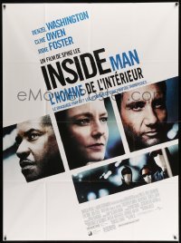 5k759 INSIDE MAN French 1p '06 directed by Spike Lee, Denzel Washington, Clive Owen, Jodie Foster!