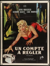 5k763 IT TAKES A THIEF French 1p '61 different art of Jayne Mansfield in danger by Jean Mascii!