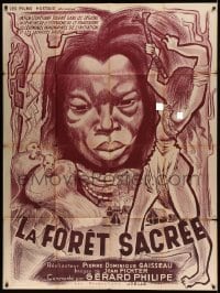 5k782 LA FORET SACREE French 1p '50s Pierre-Dominique Gaisseau's Sacred Forest, wild voodoo art!