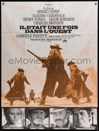 5k837 ONCE UPON A TIME IN THE WEST French 1p R70s Leone, art of Cardinale, Fonda, Bronson & Robards!