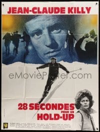 5k903 SNOW JOB French 1p '72 Jean-Claude Killy is a thief on skis after $240,000, Ski Raiders!