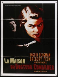 5k908 SPELLBOUND French 1p R00s Alfred Hitchcock, Ingrid Bergman, Gregory Peck, original 1948 art!