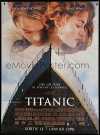 5k939 TITANIC advance French 1p '98 Leonardo DiCaprio, Kate Winslet, directed by James Cameron!