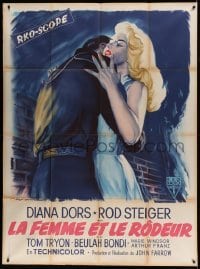5k961 UNHOLY WIFE French 1p '57 different art of sexy bad girl Diana Dors by Roger Soubie!