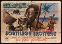 5k512 SORTILEGE EXOTIQUE French 2p '42 travel documentary about native people, Jean Colin art!