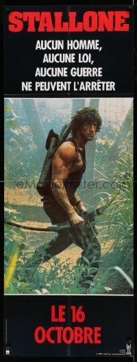 5k530 RAMBO FIRST BLOOD PART II set of 2 French door panels '85 great images of Sylvester Stallone!