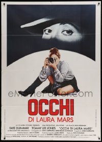 5k358 EYES OF LAURA MARS Italian 1p '78 Irvin Kershner, sexy psychic Faye Dunaway with camera!