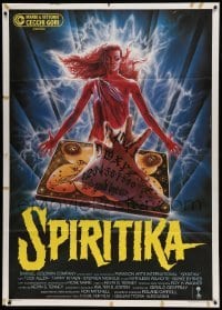 5k496 WITCHBOARD Italian 1p '87 different Spataro art of woman summoning dead from Ouija board!