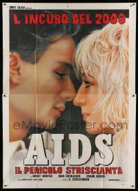5k264 AIDS THE COMING DANGER Italian 2p '86 German movie made before any Hollywood ones were!