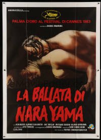 5k267 BALLAD OF NARAYAMA Italian 2p '84 Shohei Imamura's Narayama bushiko, different misleading art