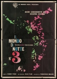 5k278 ECCO Italian 2p '65 Mondo di Notte Numero 3, cool psychedelic image of woman dancing!