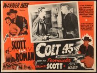 5k181 COLT .45 Mexican LC '50 c/u of Randolph Scott & Lee Bowman holding each other at gunpoint!