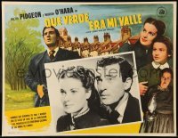 5k204 HOW GREEN WAS MY VALLEY Mexican LC R50s c/u of Walter Pidgeon & Maureen O'Hara, John Ford