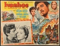 5k208 IVANHOE Mexican LC '52 romantic close up of Robert Taylor & pretty Joan Fontaine!