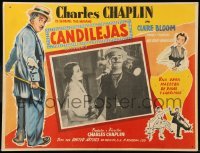 5k215 LIMELIGHT Mexican LC '52 close up of aging Charlie Chaplin & pretty young Claire Bloom!