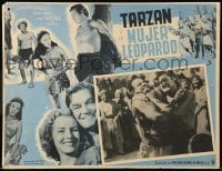 5k253 TARZAN & THE LEOPARD WOMAN Mexican LC '46 close up of Johnny Sheffield in death struggle!