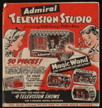 5k001 PETER PAN 16x17 Admiral Television Studio play set '53 all you need for 4 television shows!