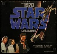 5k106 STAR WARS 12x13 wall calendar '78 George Lucas sci-fi classic, great scenes from the movie!