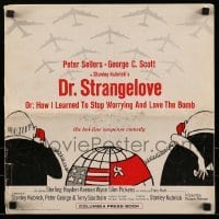 5k063 DR. STRANGELOVE pressbook '64 Stanley Kubrick classic, Peter Sellers, Tomi Ungerer art!